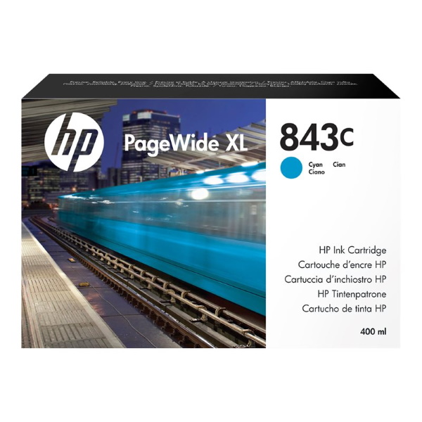 C.t. HP #843C XL cyan 400ml PageWide XL4000 4100 4500 4600 5000 5100 C.t. HP #843C XL cyan 400ml PageWide XL4000 4100 4500 4600 5000 5100