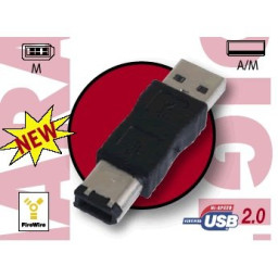 Adaptador USB 2.0 a Firewire IEEE 1394 6pin macho