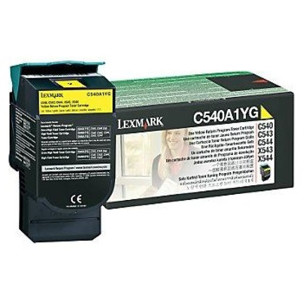 Toner LEXMARK C540 C543 C544 X543 X544 amarillo 1.000p. Return
