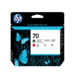 CABEZAL ROJO Y NEGRO MATE HP 70