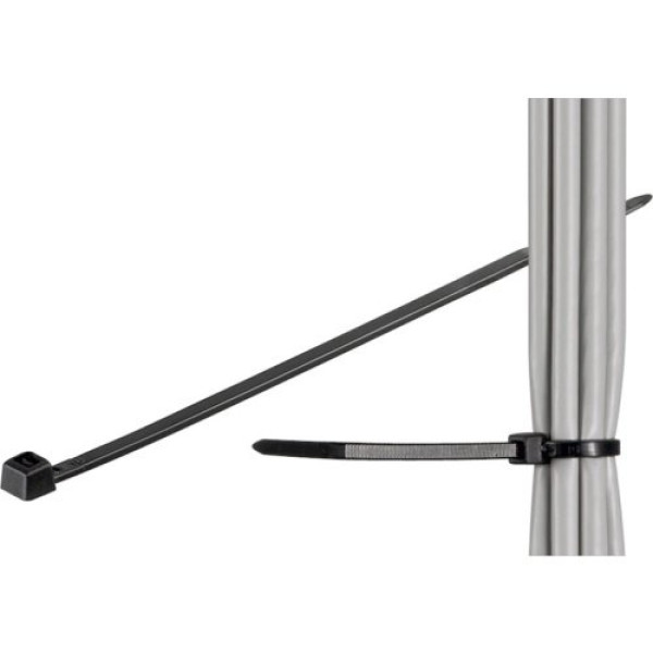 (100) Bridas MICROCONNECT 200mm x 4,8mm para exteriores, resistente hasta 8,1Kg, blanca