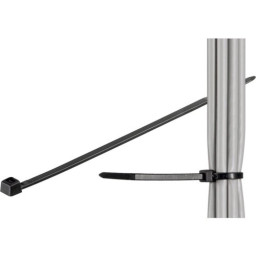 (100) Bridas MICROCONNECT 300mm x 3,6mm para exteriores, resistente hasta 18,1Kg, negra