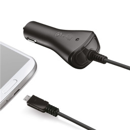 CARGADOR COCHE MICROUSB NEGRO
