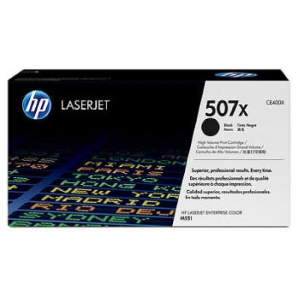 Toner HP #507X Lj Enterprise 500 M551 M570 negro 11.000p.
