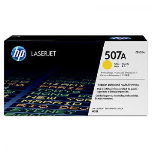 Toner HP #507A Lj Enterprise 500 M551 M570amarillo 6.000p. Toner HP #507A Lj Enterprise 500 M551 M570amarillo 6.000p.