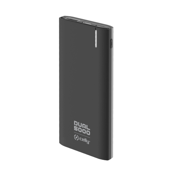 POWER BANK DUAL 5000 NEGRA 2.1A
