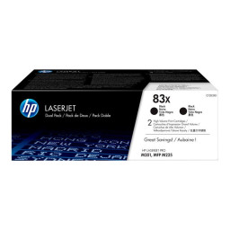 TONER 83X XL BLACK LASERJET PACK2 TONER 83X XL BLACK LASERJET PACK2