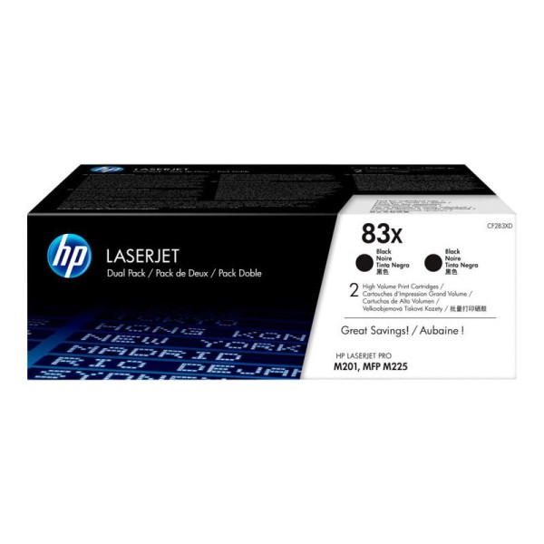 TONER 83X XL BLACK LASERJET PACK2