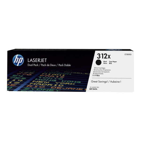 TONER NEGRO HP 312A XL PACK2