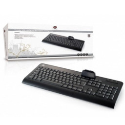 Teclado CONCEPTRONIC USB con lector DNI 3.0 y tarjeta sanitaria, color negro, Win