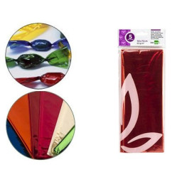 Papel celofan LIDERPAPEL Bolsa 5h. Naranja 50x70cm, 22gr/m.