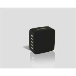 CARGADOR USB PARED RT-5 7.8A NEGRO