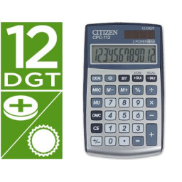 Calculadora CITIZEN sobremesa CPC-112 12 dígitos    120X72X9 MM