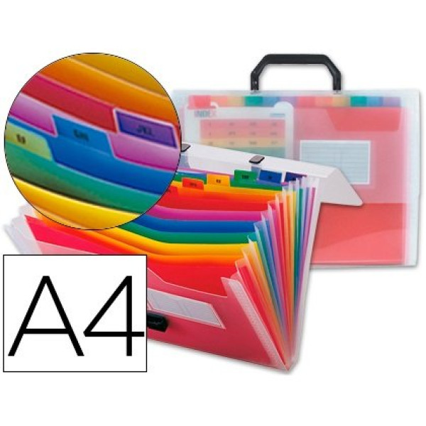 Carpeta LIDERPAPEL beautone clasificador fuelle poliprop.DIN A4 - 13 departamentos, Cheques Carpeta LIDERPAPEL beautone clasificador fuelle poliprop.DIN A4 - 13 departamentos, Cheques