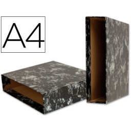 Caja archivador de palanca carton LIDERPAPEL A4 Classic Negra Caja archivador de palanca carton LIDERPAPEL A4 Classic Negra