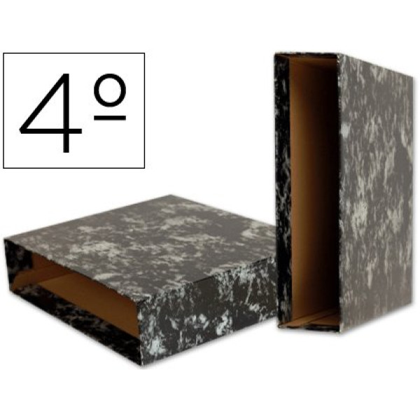 Caja archivador de palanca LIDERPAPEL 4º cartón Classic Azul