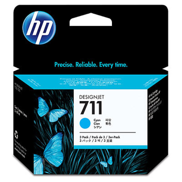 TINTA CIAN HP 711 PACK 3