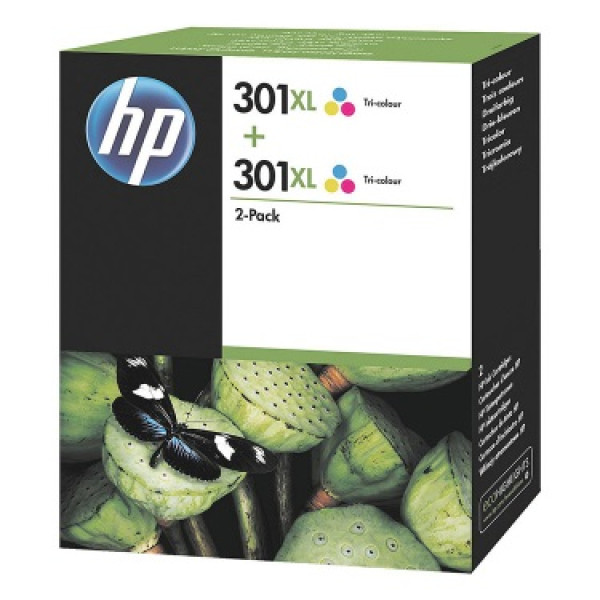 (2) C.t.HP #301XL color Djet.1050 2050 3050A (2-pack) *