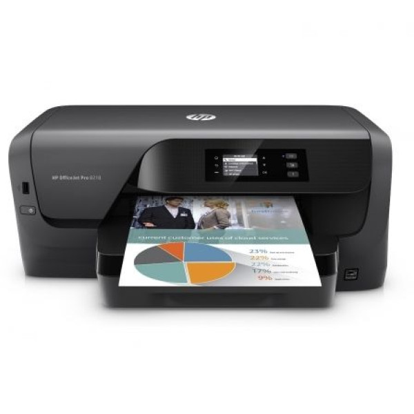 Impresora HP Officejet Pro 8210  A4 4ct 22/18pm 250h USB/Eth/WiFi Duplex