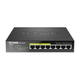 Switch D-LINK 8-puertos PoE (4p PoE + 4p normales) 10/100/1000Mbps no gestionable