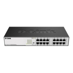 Switch D-LINK 16-puertos Gigabit Desktop 10/100/1000Mbps, no gestionable