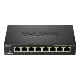 Switch D-LINK Plug&Play 8-puertos 10/100/1000Mbps, streaming IPTV & gaming K4