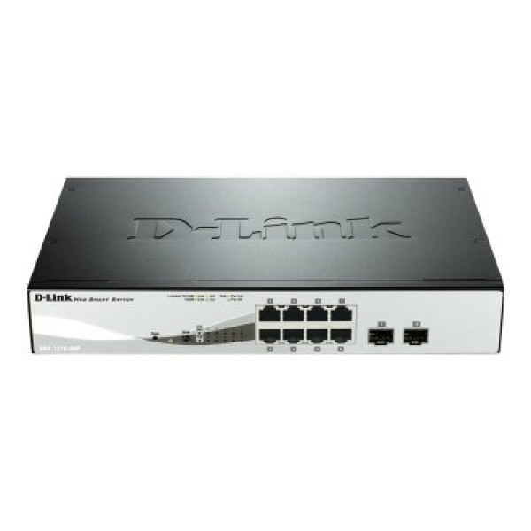 Switch D-LINK WebSmart 8-puertos PoE y 2p.SFP 10/100/1000Mbps gestionable