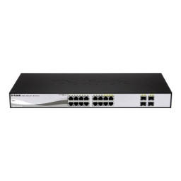 Switch D-LINK WebSmart 16-puertos y 4p.SFP 10/100/1000Mbps gestionable