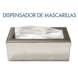 Dispensador de mascarillas para estación DM-8920 acero inoxidable 19x11x7cm