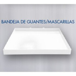 Bandeja guantes/mascarillas/pañuelos para DM-8900 metálica blanca 25x13x2,5cm