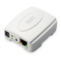 DIGITUS Servidor de impresora USB 1 puerto 1x RJ45 1xUSB-A USB 2.0 - Fast Ethernet print server