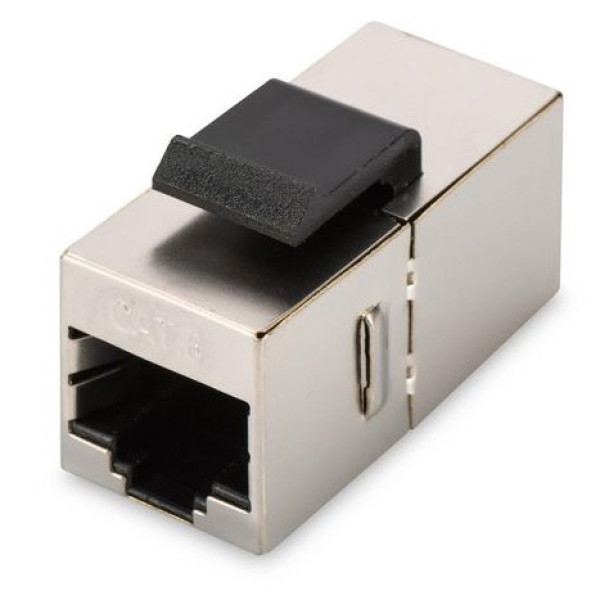 Adaptador DIGITUS RJ45H/H cat.6 extensión shielded modular coupler, plástico plateado