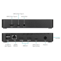 Docking station TARGUS universal USB-C DV4K con Power Delivery de 65W, para 2 monit.HDMI