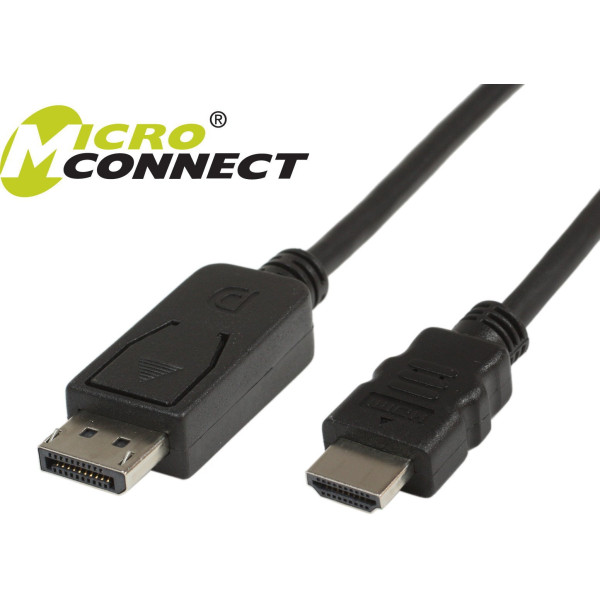 MicroConnect DisplayPort-HDMI M-M 2m.  color negro