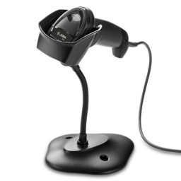 Lector código barras ZEBRA DS2208 de mano 1D/2D RS232/KBW/USB negro, Kit USB + soporte