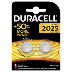 (2) Pila DURACELL CR2025 botón Litio 3v Blister