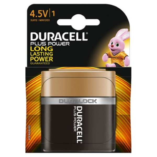 (1) Pila DURACELL 4,5V Plus Power Duralock, alcaline, blister