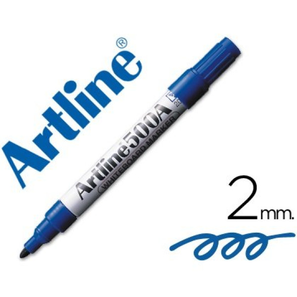 Rotulador ARTLINE pizarra blanca, Recargable azul 2mm., punta redonda, tinta antisecado,