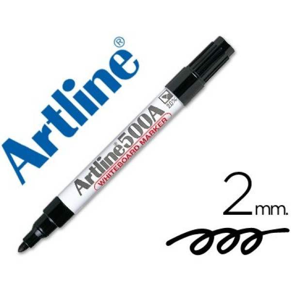Rotulador ARTLINE pizarra blanca, Recargable negro 2mm., punta redonda, tinta antisecado, Rotulador ARTLINE pizarra blanca, Recargable negro 2mm., punta redonda, tinta antisecado,
