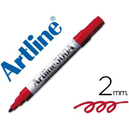 Rotulador ARTLINE pizarra blanca, Recargable rojo 2mm., punta redonda, tinta antisecado,