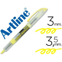 Rotulador ARTLINE Fluorescente Amarillo Punta biselada 3,5mm
