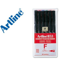 (6) Rotuladores ARTLINE punta fibra 0.5 mm Colores surtidos
