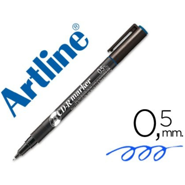 Rotulador ARTLINE para CD permanente 0.5mm Azul Punta de fibra