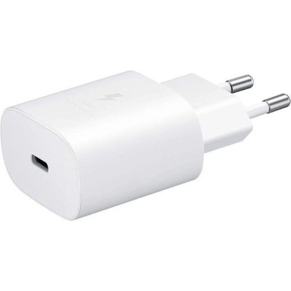 Cargador corriente SAMSUNG USB-C blanco carga rápida 25W Cargador corriente SAMSUNG USB-C blanco carga rápida 25W