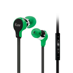 Auriculares ILUV IEP317 verdes + mic 120 cm  Jack 3.5 mm