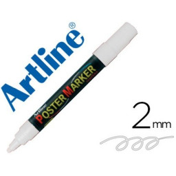 Rotulador ARTLINE Poster Market Blanco 2mm., punta redonda