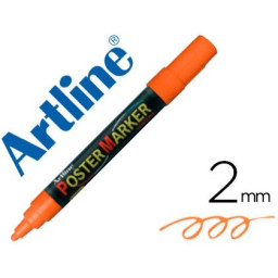 Rotulador ARTLINE Poster Market Naranja Fluor 2mm., punta redonda