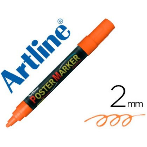 Rotulador ARTLINE Poster Market Naranja Fluor 2mm., punta redonda