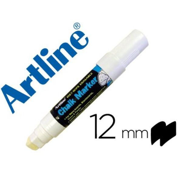 Rotulador ARTLINE pizarra verde/negra blanco 12mm Punta redonda, Fibra acrilica
