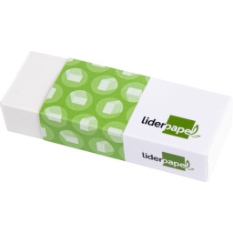 Goma de borrar LIDERPAPEL blanca 12x20x40mm